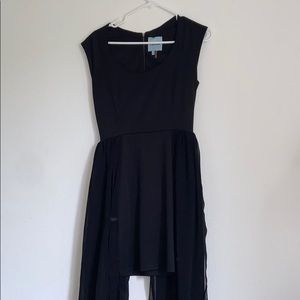 M Black La Cite Dress with black sheer fabric